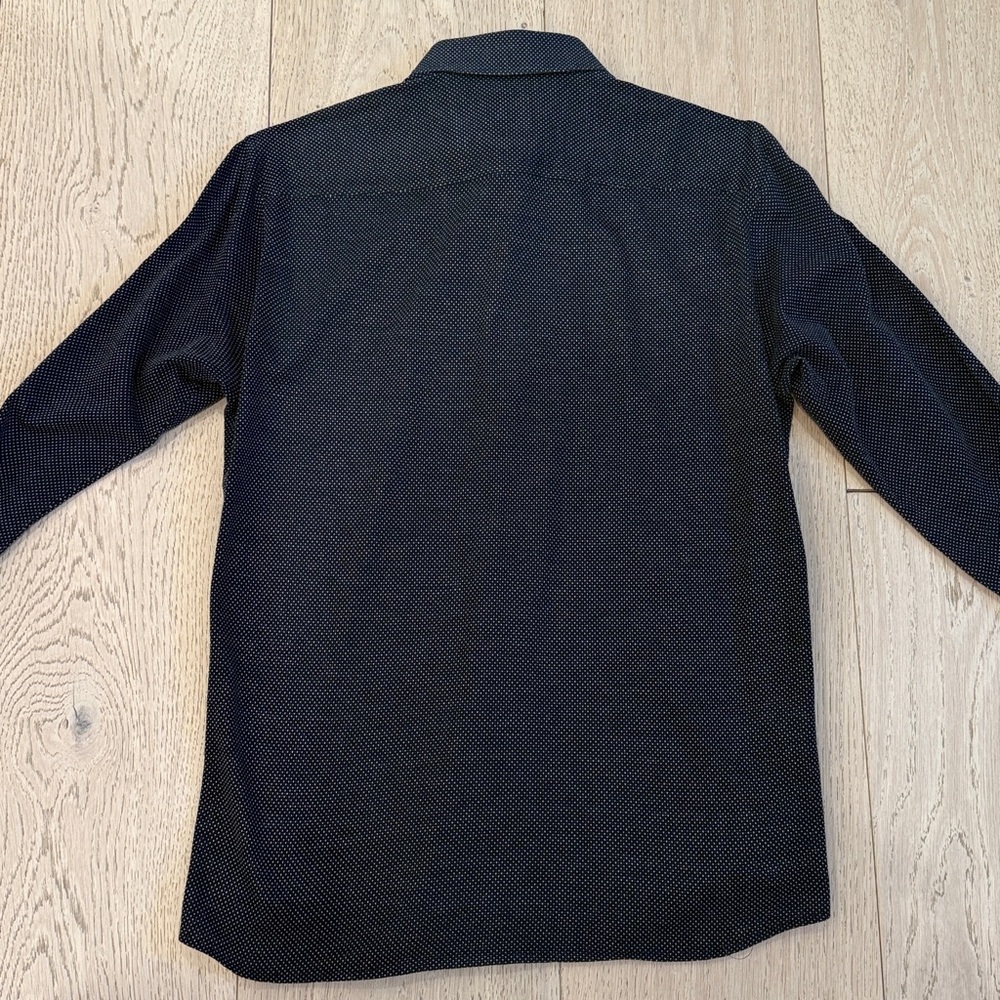 BOSS Button Down Dress Shirt in Navy Size Small - Picture 5 of 13